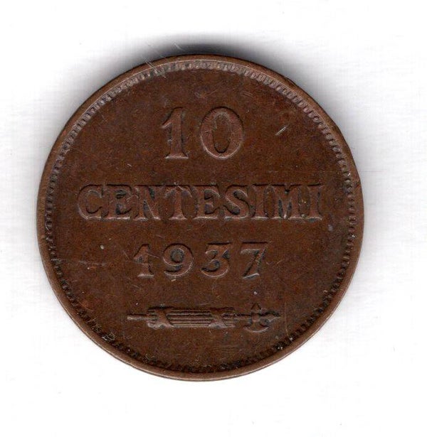 San Marino. 10 Centesimi 1937.   dy15176