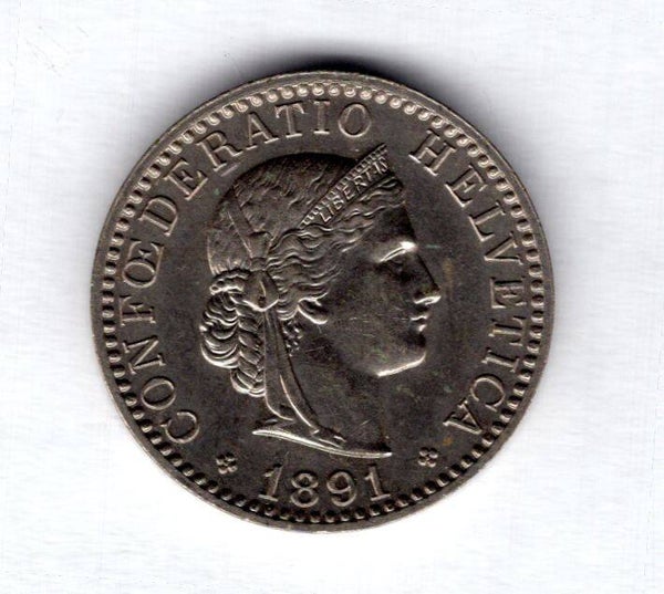 Switzerland. 20 Rappen 1891.  dy15195