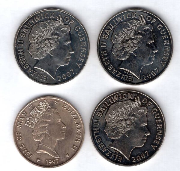 Guernsey/Isle of Man, 4, Royals £5 coins. 1997-2007. DY15293