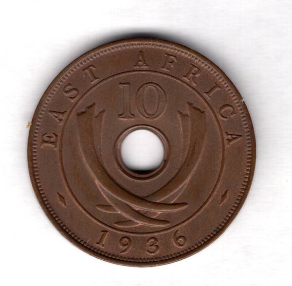 British East Africa. Edward VIII. 10 Cents. 1936H.  dy15312