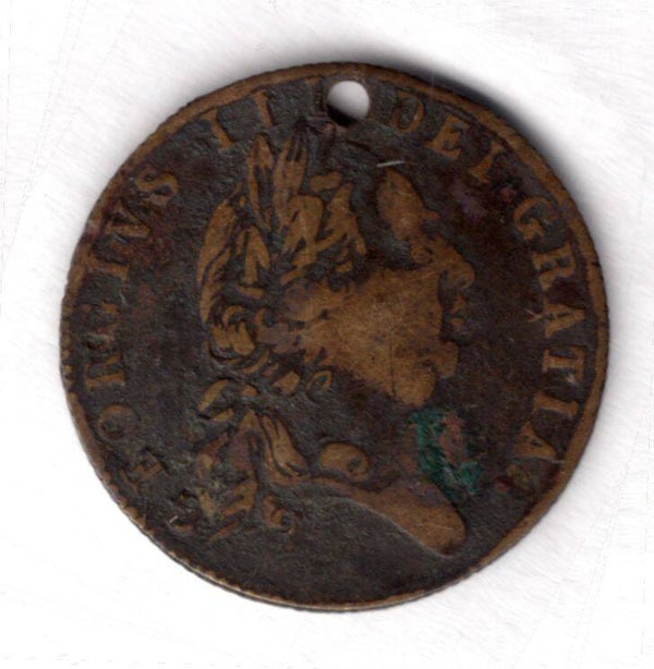 Spencer's Tea, Long Row Nottingham, advertising token.Pierced.