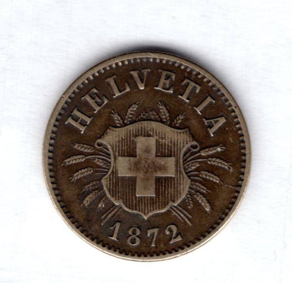 Switzerland. 5 Rappen 1872.  dy15364