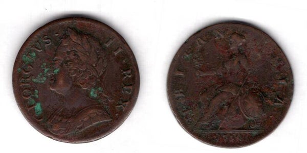 George II. Halfpenny 1754      dy15449