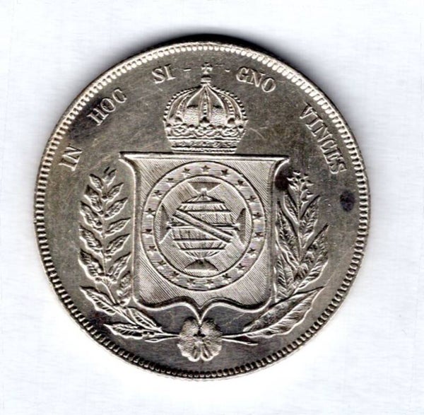 Brazil. 1,000 Reis 1862. Cleaned.