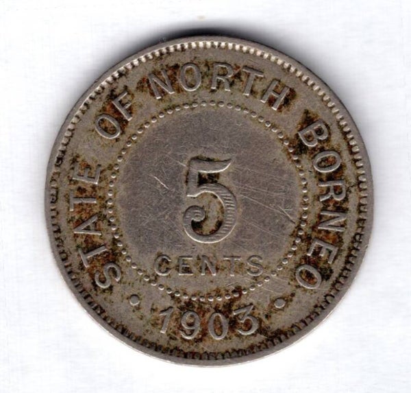 British North Borneo. 5 Cents 1903.