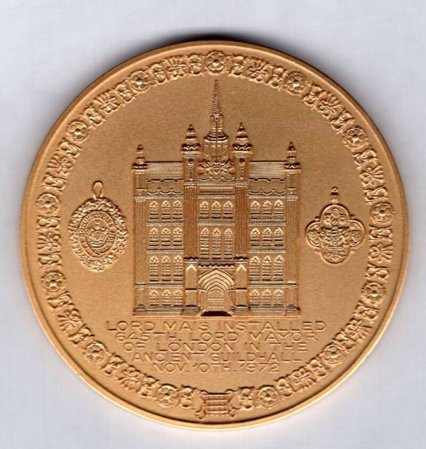 Lord Mayor of London medallion 1972-1973.  dy15601