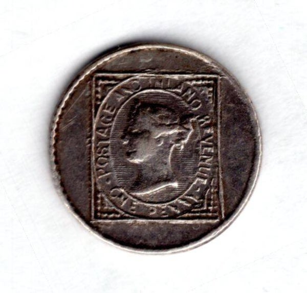 One Penny Post silver medallion 1837-1897 Diamond Jubilee. 12mm. DY15604