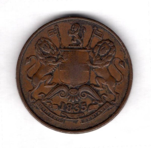 East India Company. 1/2 Anna 1835.