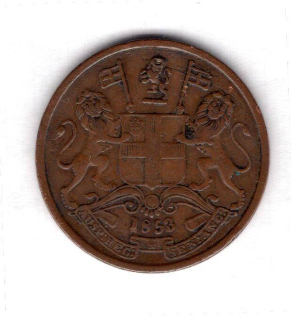 East India Company. 1/2 Pice 1853.