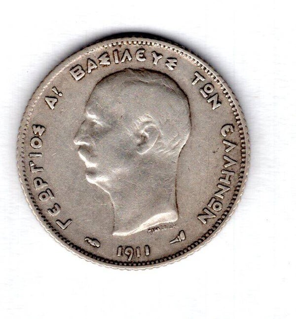 Greece. 1 Drachma 1911.  dy15672