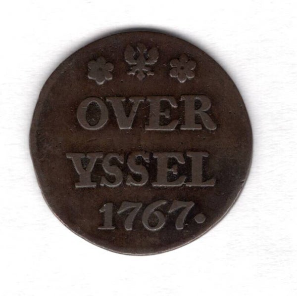 Netherlands. Over Ijssel Duit 1767.  dy15715