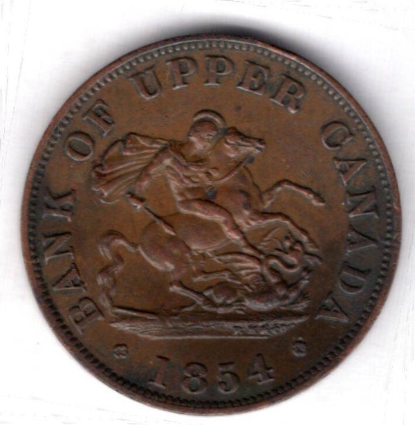 Canada. Upper. Halfpenny 1854.  dy15766