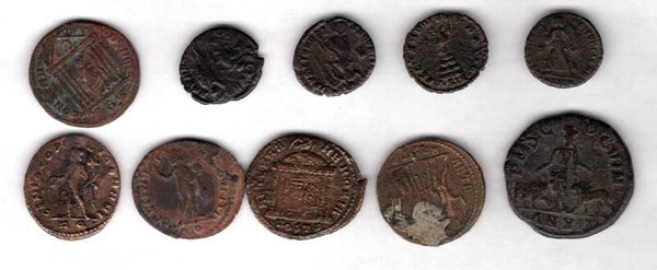 Ten Roman Coins. DY15944