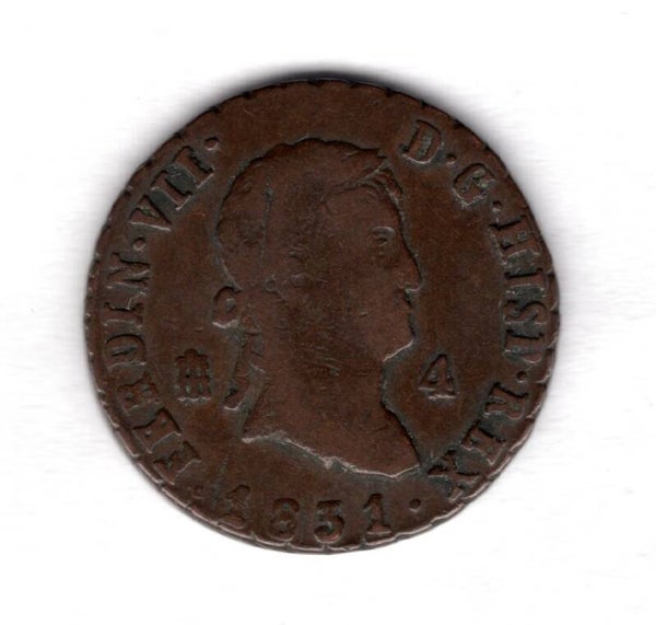 Spain. 4 Maravedis 1831.   dy15980