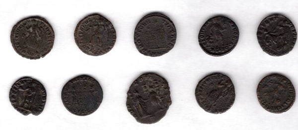 Ten Roman Coins. DY15993