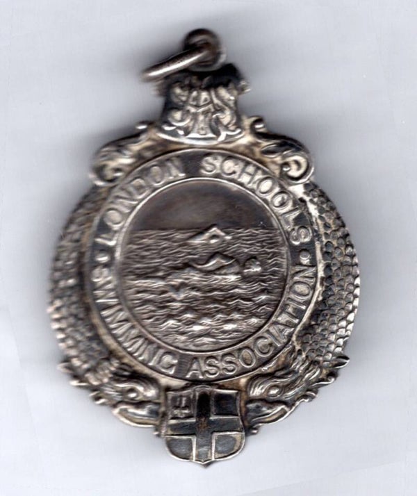 London Schools Swimming Association, 1919, silver medallion.