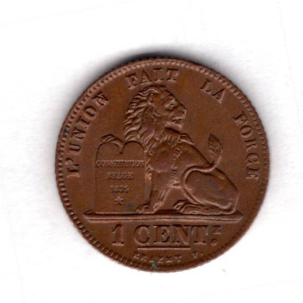 Belgium. 1 Centime 1914 (French).
