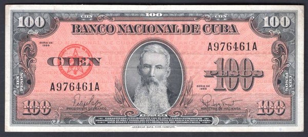 Cuba. 100 Pesos. 1959. A976461A. Crisp F-VF.