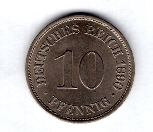Germany. 10 Pfennig. 1890A.   dy16194