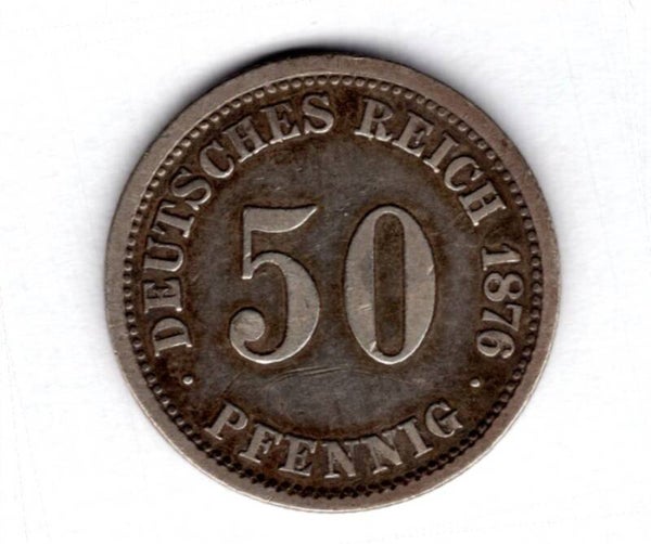 Germany. 50 Pfennig 1876D.  dy16203