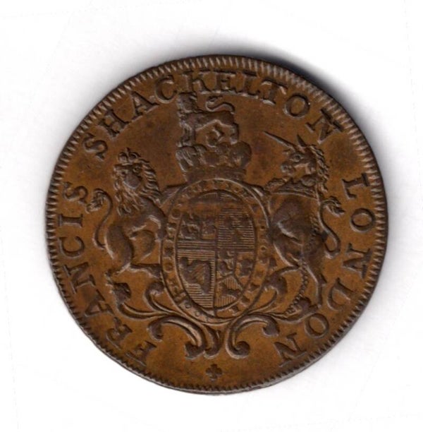 Francis Shacklton, London. Candle Maker, Halfpenny 1794.
