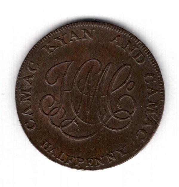 Dublin. Camac Kyan Halfpenny 1792.
