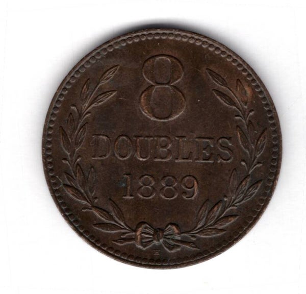 Guernsey. 8 Doubles 1889. AU.