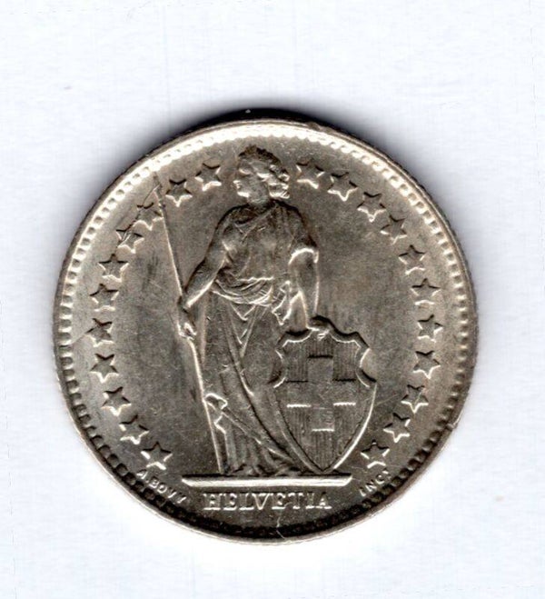 Switzerland. 1/2 Franc 1945.
