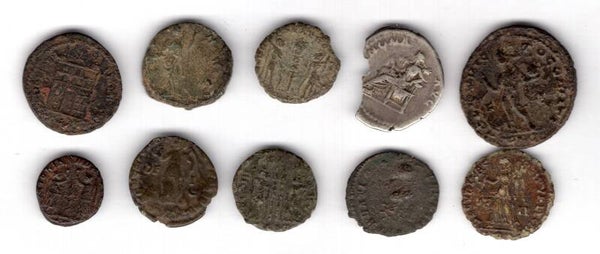 Roman. 10 very low grade examples. DY16403