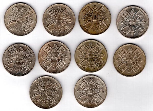 Great Britain, 10, 1953 Crowns,  dy16462