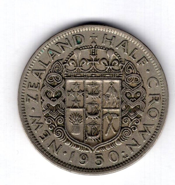 New Zealand. Halfcrown 1950.