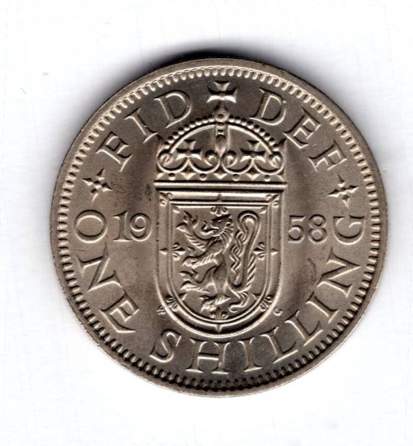 Elizabeth II. Shilling 1958S.  AU-UNC.