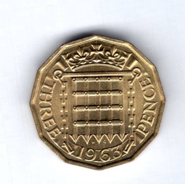 Elizabeth II. Threepence 1963.