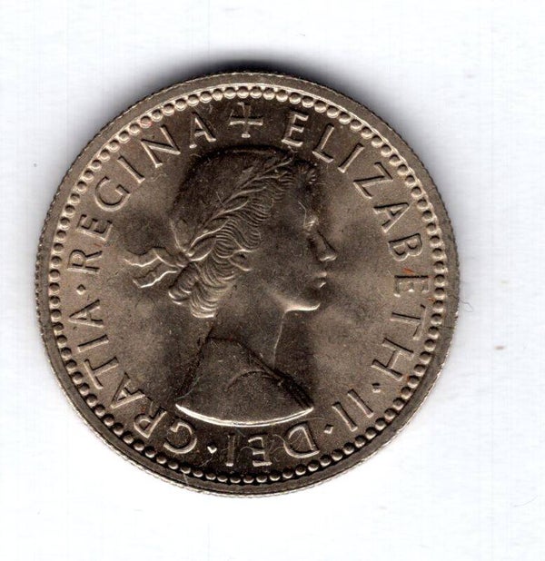 Elizabeth II. Sixpence 1959.