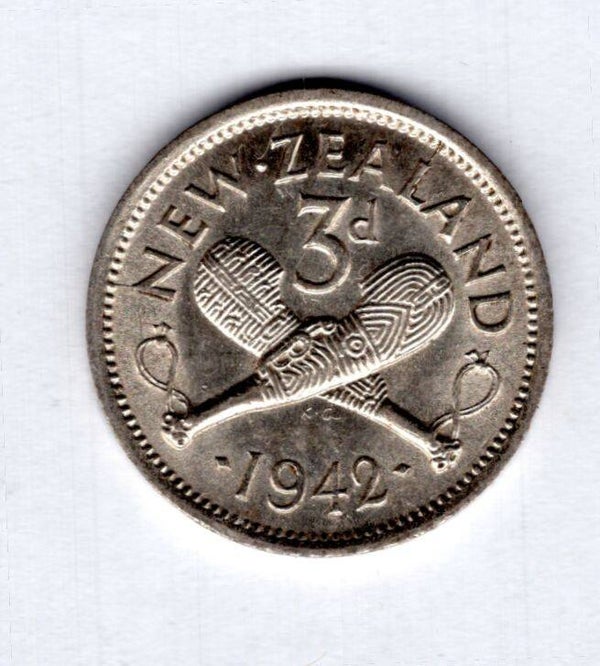 New Zealand. Threepence 1942.