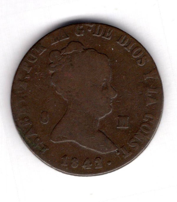 Spain. 8 Maravedis 1842.  dy16635