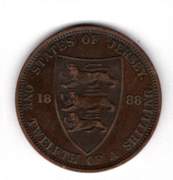 Jersey. 1/12th Shilling 1888.   DY16682