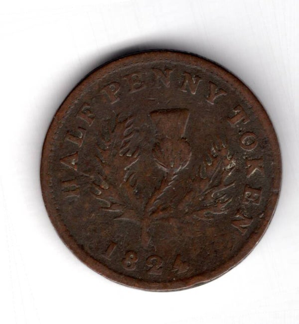 Nova Scotia. Halfpenny 1824.  dy16691