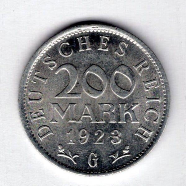 Germany. 200 Mark 1923G. Aluminium.