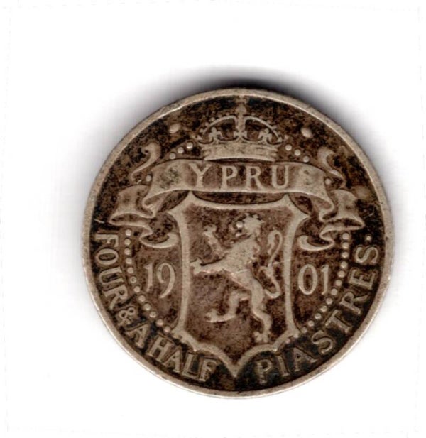 Cyprus. 4.5 Piastres 1901.   dy16712