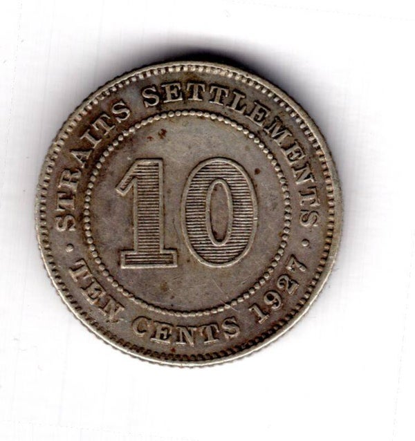 Straits Settlements. 10 Cents 1927. DY16772