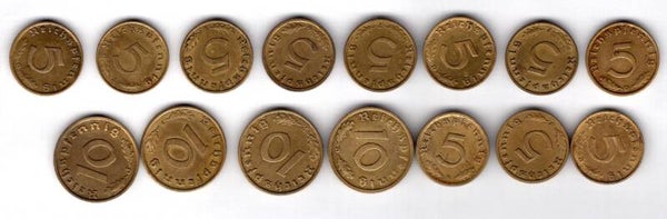 Germany, Third Reich. 15 Coins. DY16773