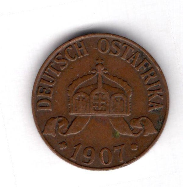German East Africa. 1 Heller 1907J.
