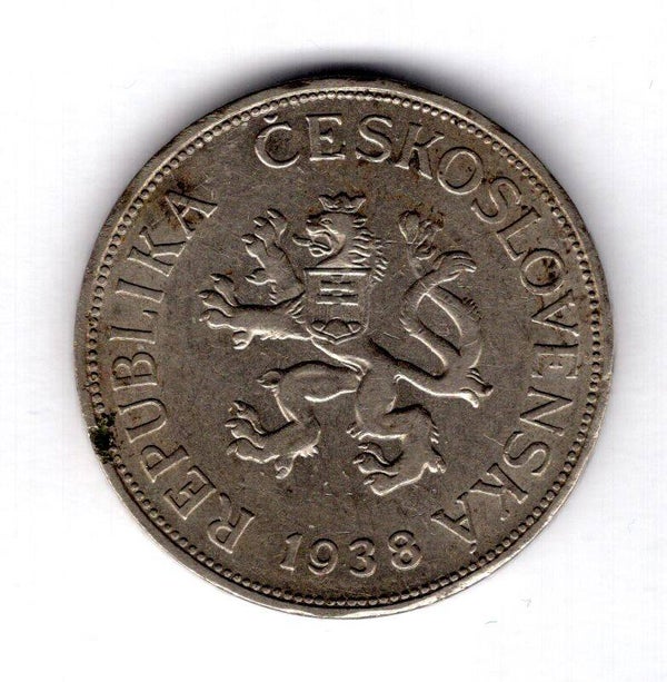 Czechoslovakia. 5 Korun 1938.