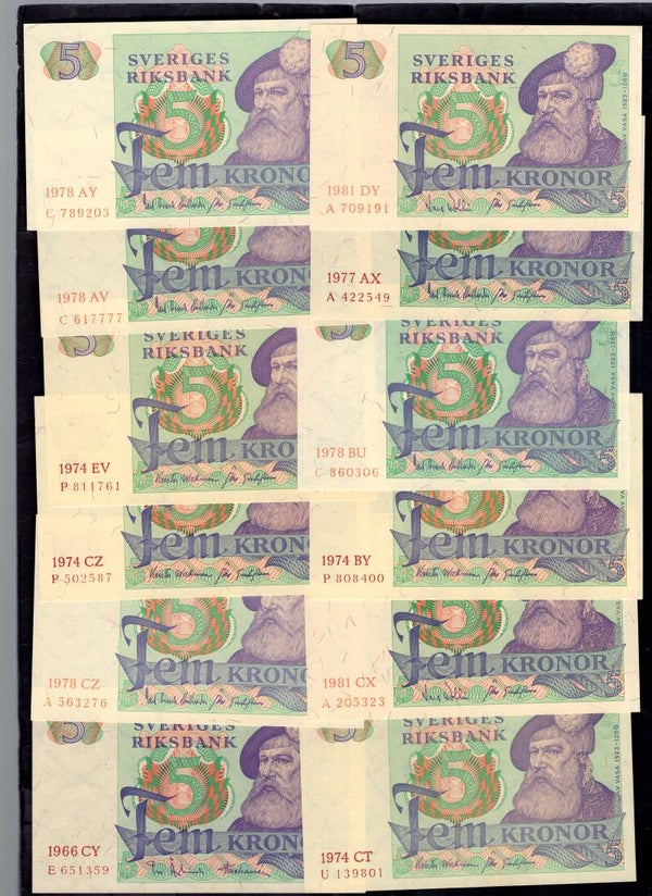 Sweden. 22 notes. DY16877.