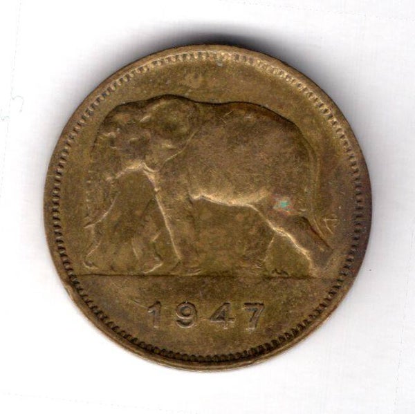 Belgian Congo. 2 Francs 1947.   dy16888