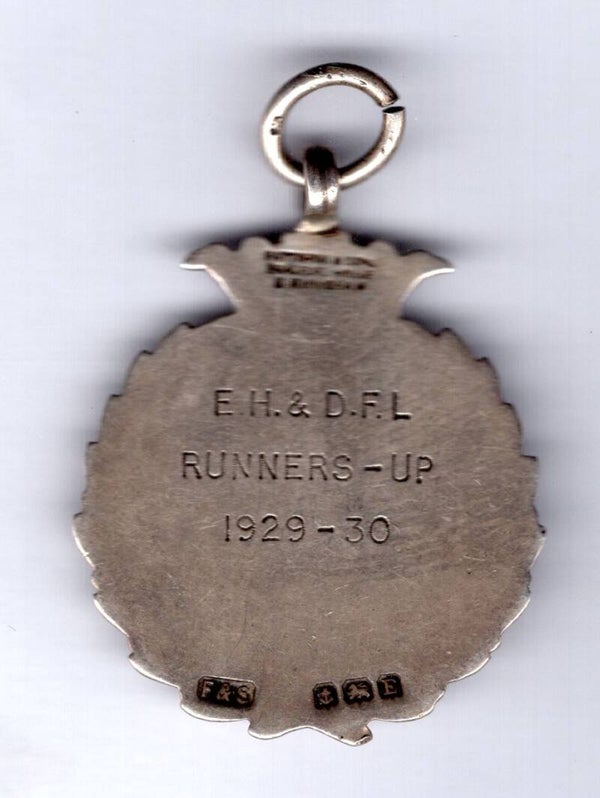 Football Medallion, East Herts D.F.L 1929-30.