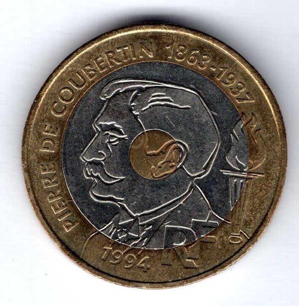 France. 20 Francs Coubertin. 20 Francs 1994.