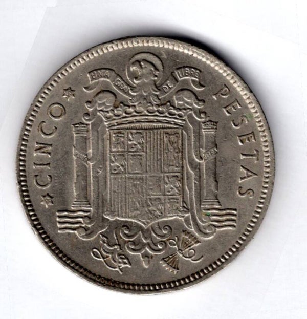 Spain. 5 Pesetas 1950.                  DY17080