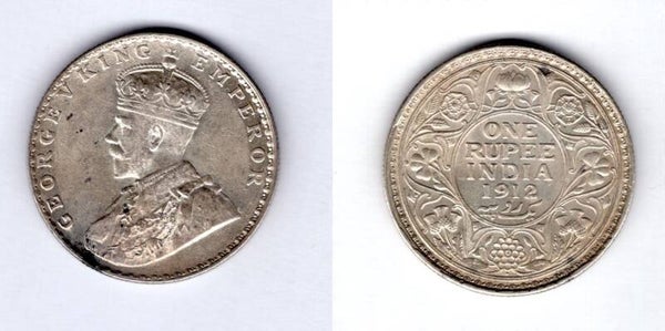 India. One Rupee 1912.  dy17103